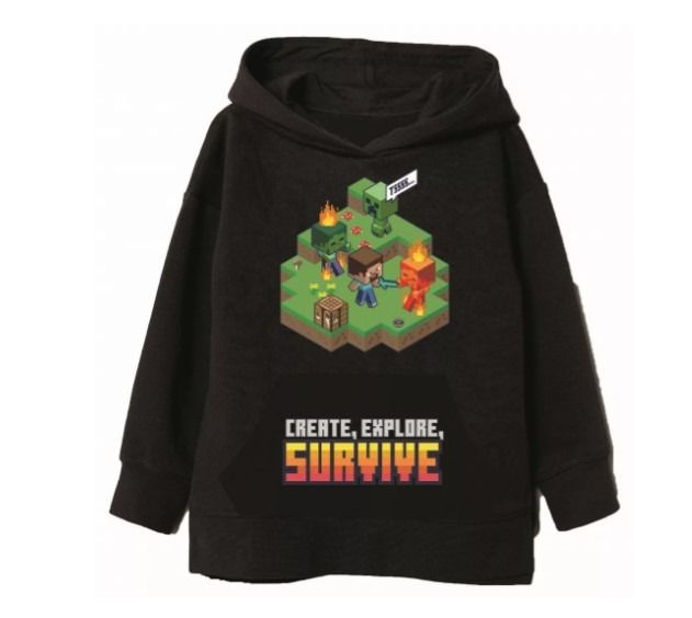 MINECRAFT Create explore survive felpa