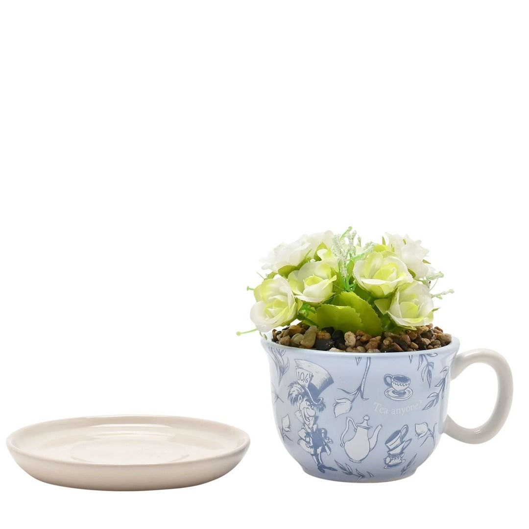 DISNEY Alice tazza con pianta artificiale