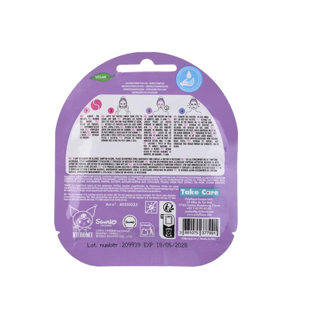 SANRIO Kuromi patch occhi idrogel
