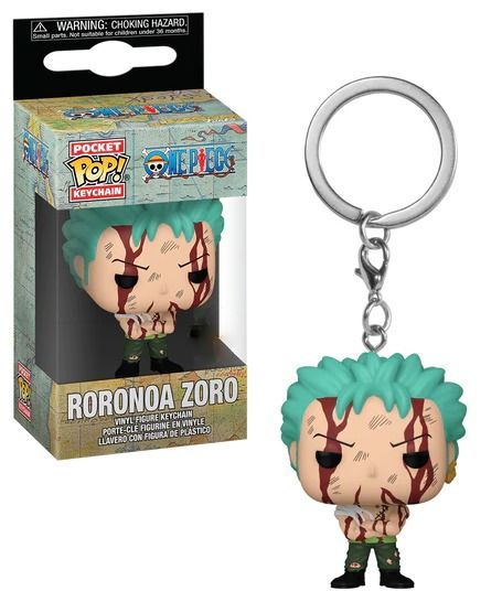 ONE PIECE Funko Pop Zoro "Nothing Happened" portachiavi
