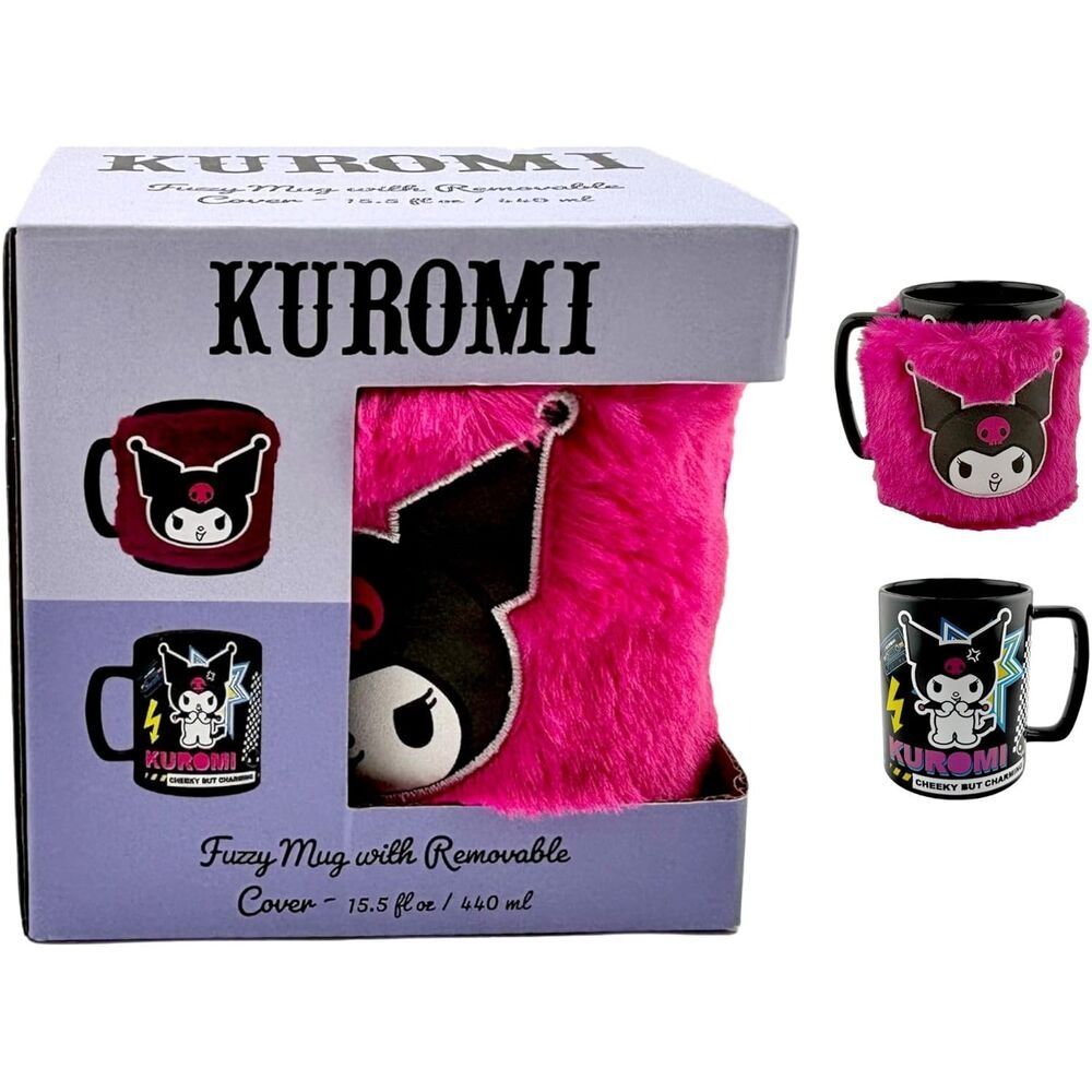 SANRIO Kuromi tazza con cover peluche
