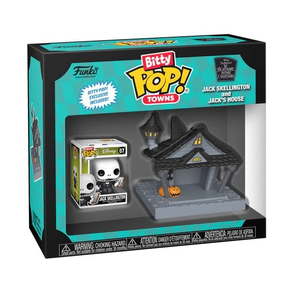 DISNEY Bitty Pop Jack Skellington and Jack's house
