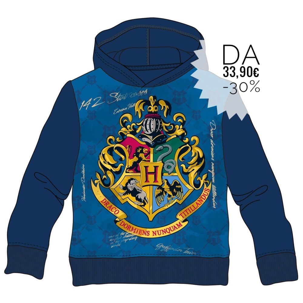 HARRY POTTER Hogwarts felpa blu