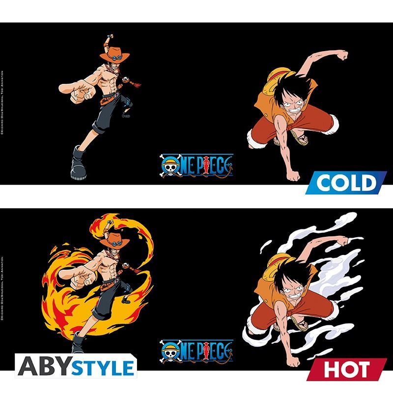 ONE PIECE Luffy & Ace tazza termo sensibile
