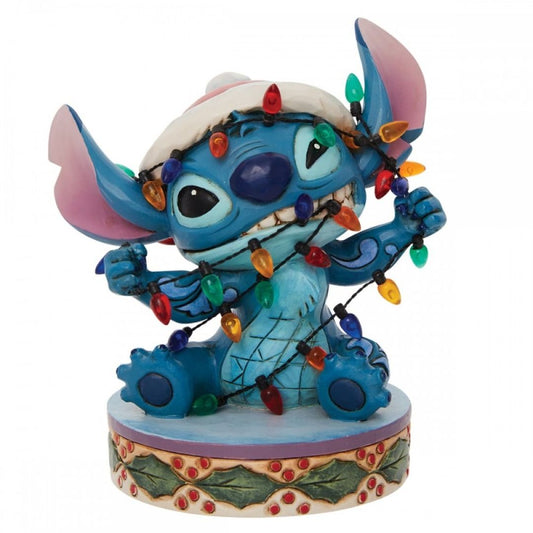 DISNEY TRADITIONS Stitch avvolto dalle lucine di natale