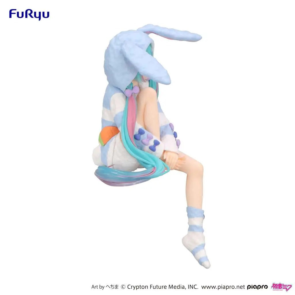 HATSUNE MIKU Rabbit Ear Hood Pajama Blue Noodle Stopper figure