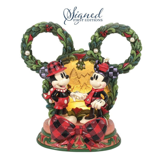 DISNEY TRADITIONS Mickey e Minnie diorama Natale