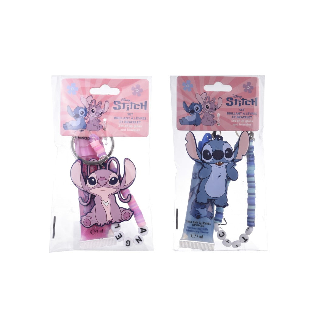 DISNEY Stitch&Angel lip gloss con portachiavi