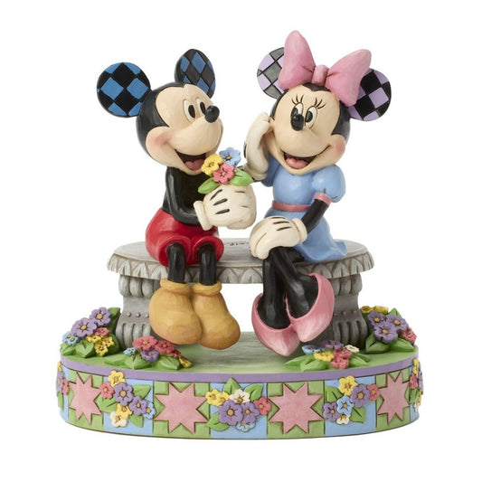 DISNEY TRADITIONS Mickey e Minnie sulla pancina di primavera