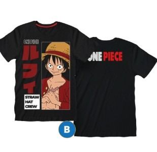 ONE PIECE  t-shirt nera kids