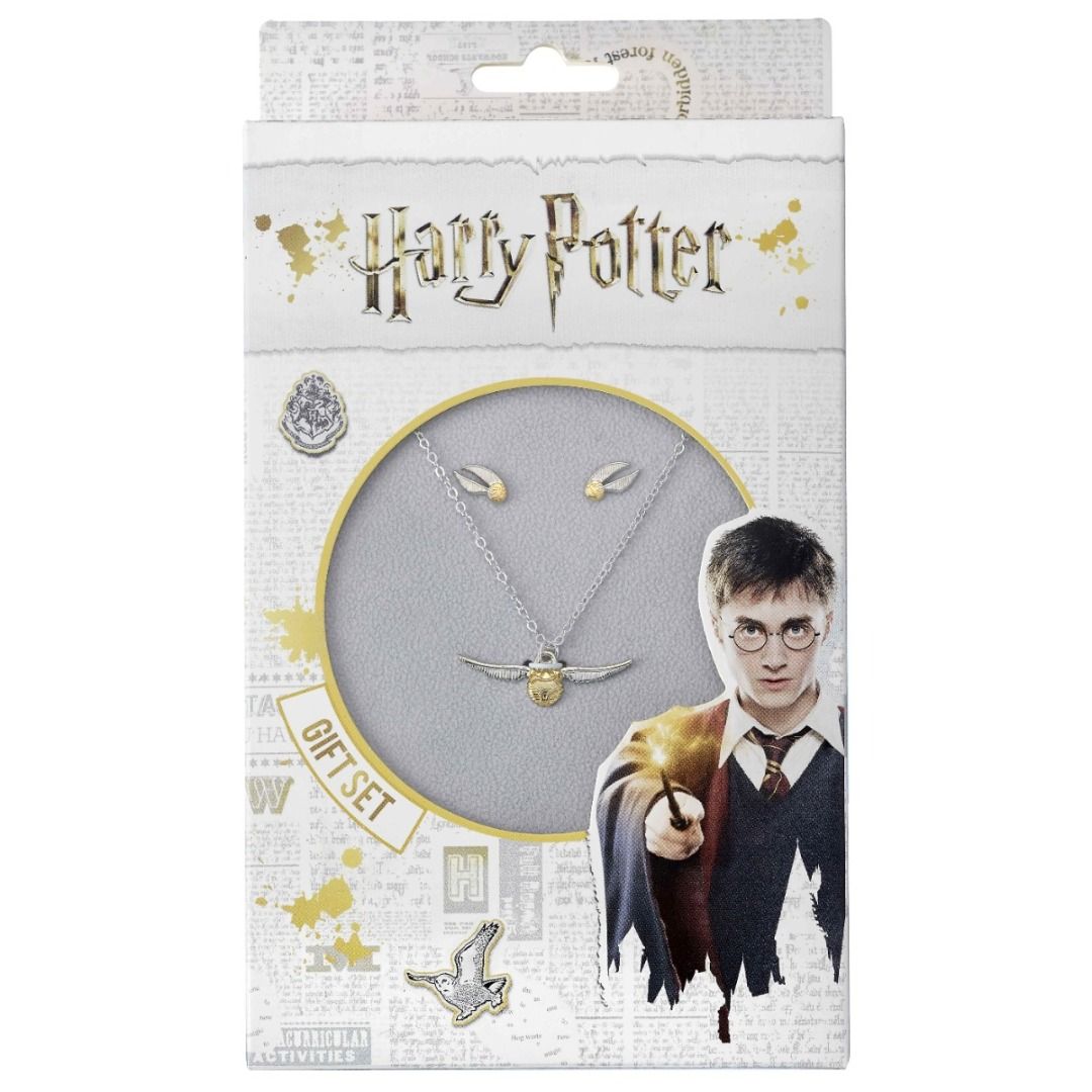 HARRY POTTER Boccino d'oro set  collana + orecchini