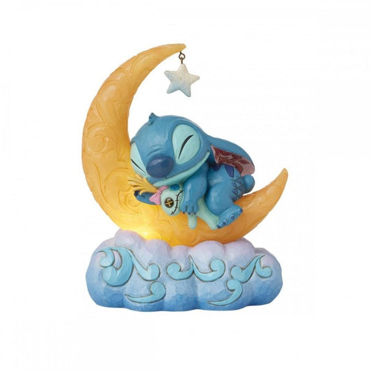 DISNEY TRADITIONS Stitch sulla Luna con luce