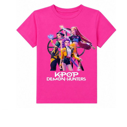 KPOP DEMON HUNTERS Huntrix fucsia t-shirt kids