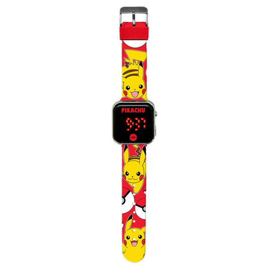 POKEMON Pikachu orologio led kids red