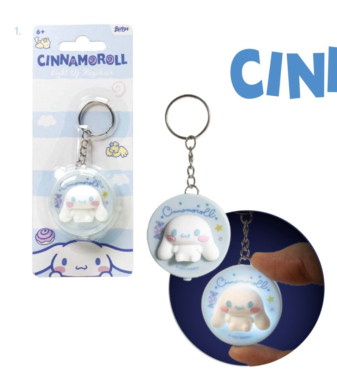 SANRIO Cinnamoroll portachiavi con luce