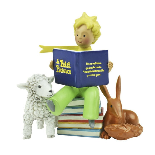 THE LITTLE PRINCE The Little Prince seduto sui libri figura