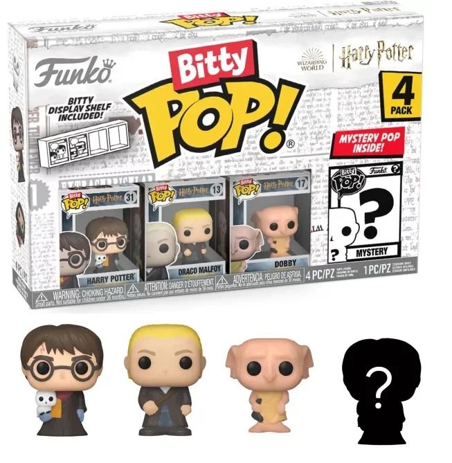 HARRY POTTER Bitty Pop 4 Pack -  Harry in robe with Scarf
