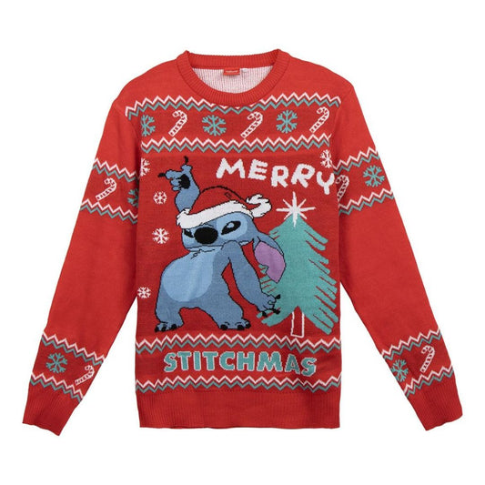 DISNEY Stitch maglione rosso natale