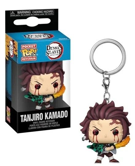 DEMON SLAYER Funko Pop Tanjiro Kamado (Sun Breathing) portachiavi