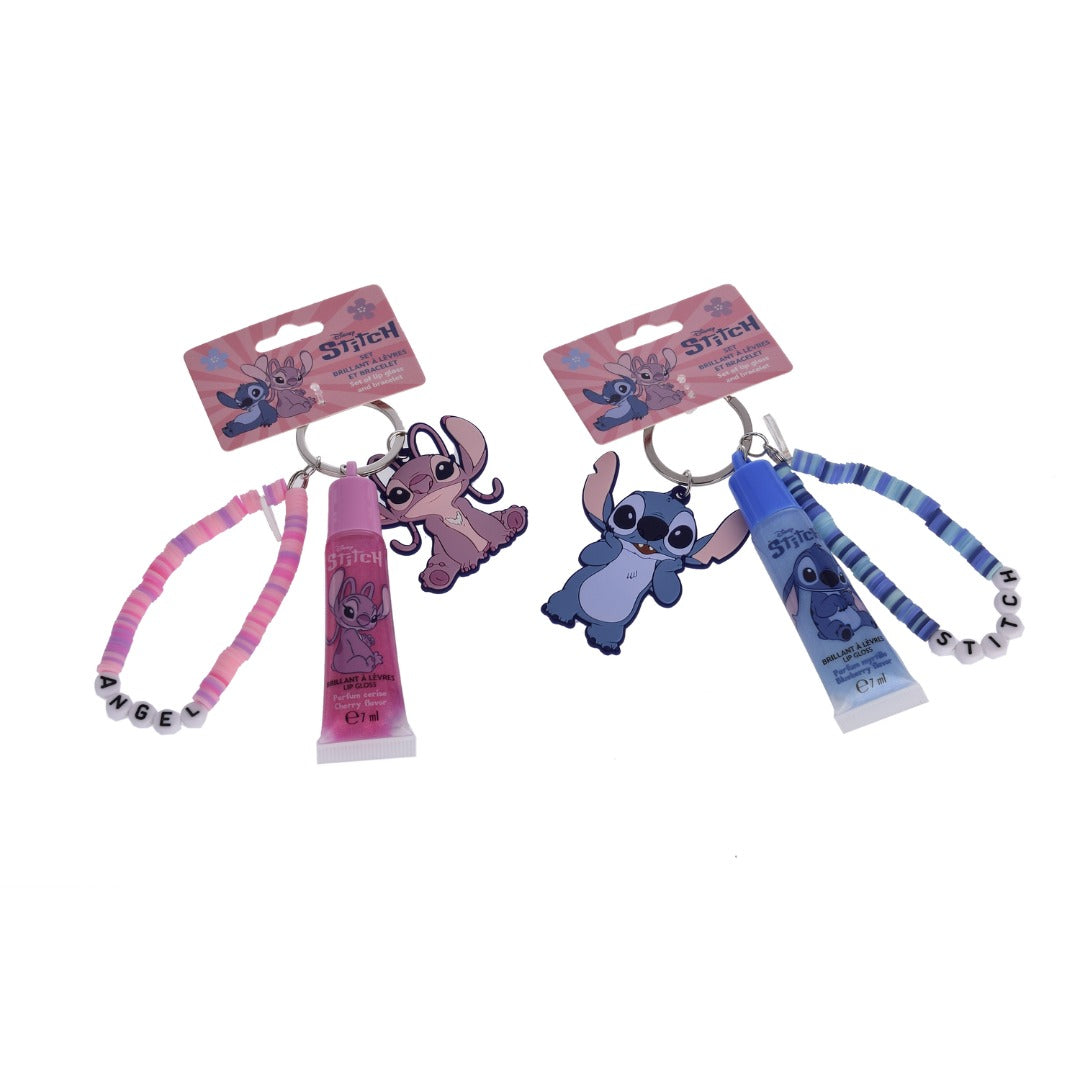 DISNEY Stitch&Angel lip gloss con portachiavi