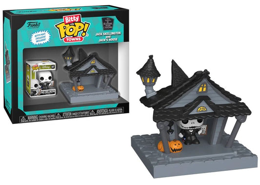 DISNEY Bitty Pop Jack Skellington and Jack's house