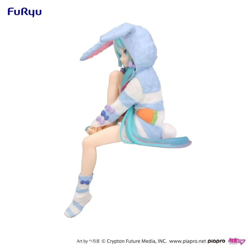 HATSUNE MIKU Rabbit Ear Hood Pajama Blue Noodle Stopper figure
