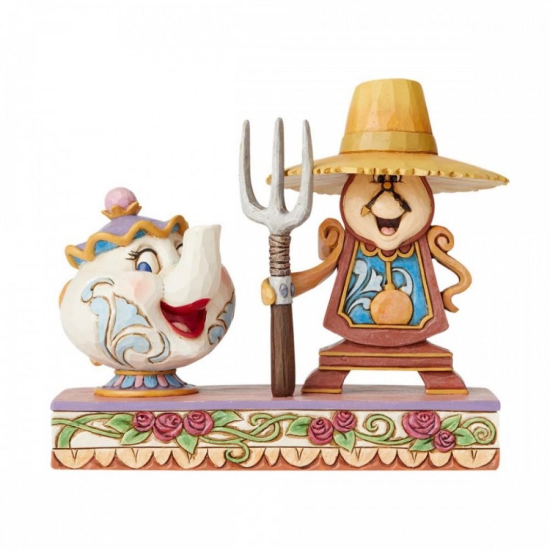 DISNEY TRADITIONS Cogsworth e Mrs Potts figura