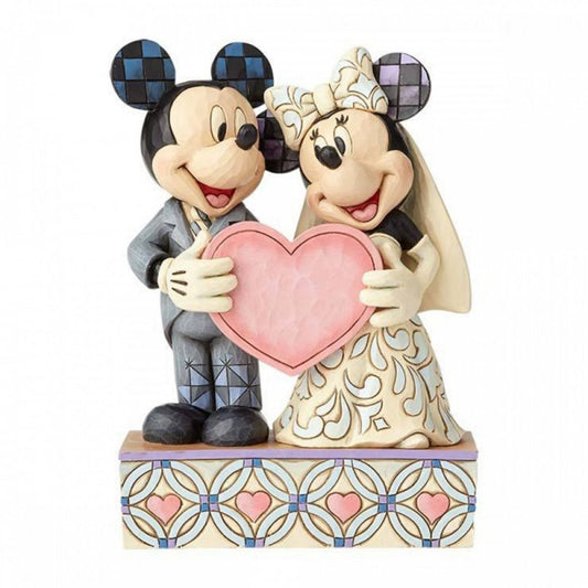 DISNEY TRADITIONS Mickey Mouse e Minnie " Two Souls, One Heart" figura