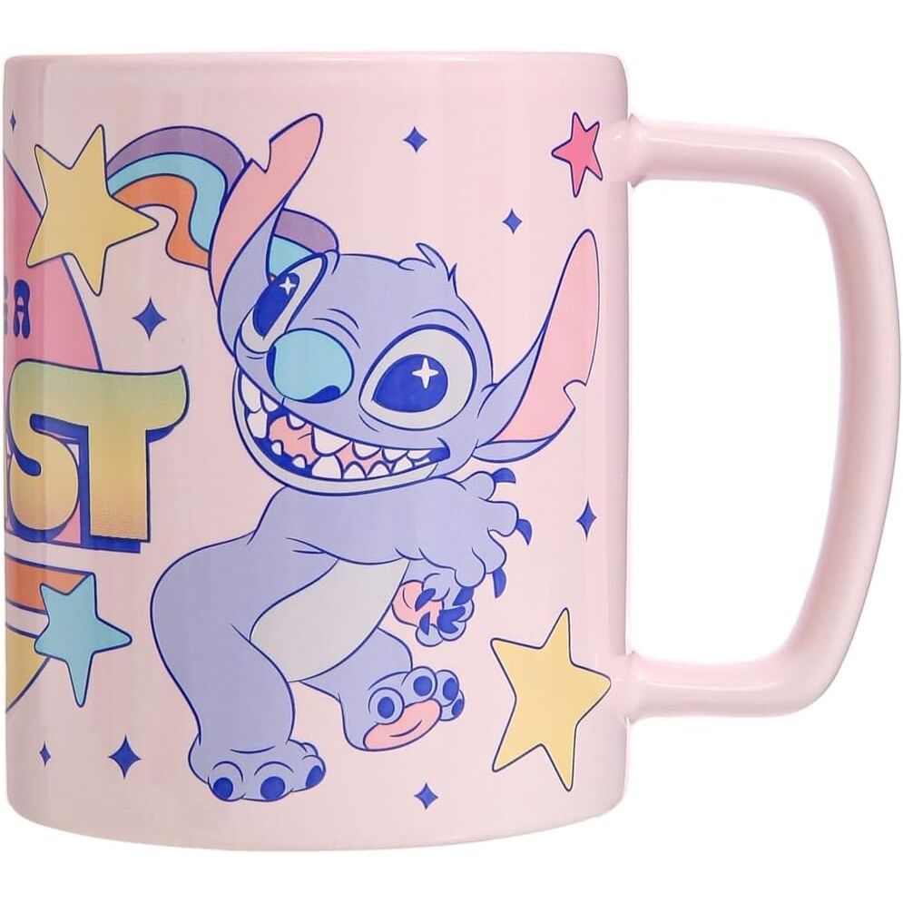 DISNEY Stitch e Angel tazza con cover peluche