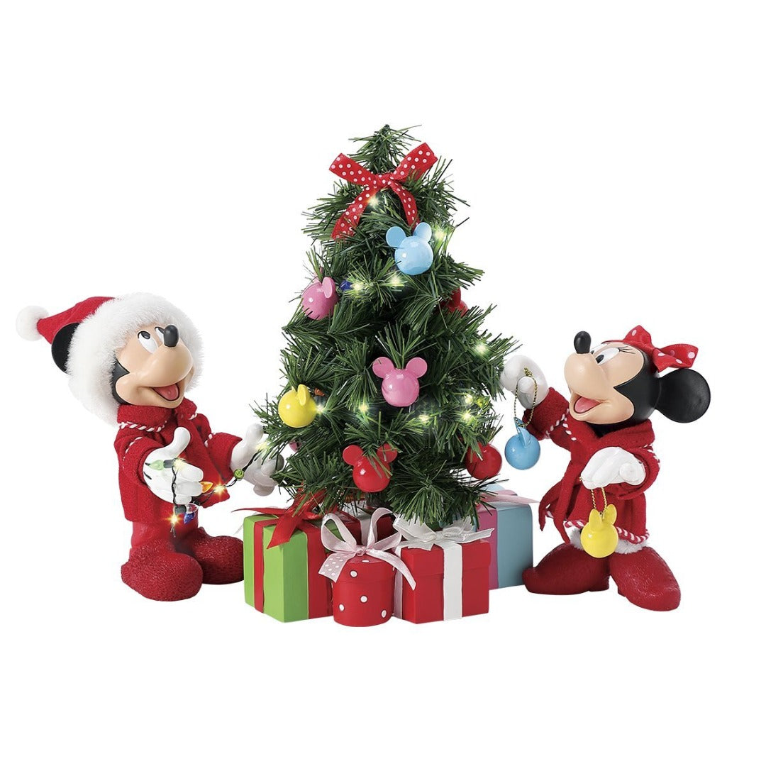 DISNEY Mickey Mouse Minnie decorando l'albero