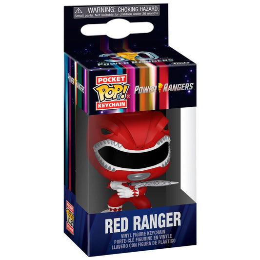 POWER RANGERS Funko Pop Power Rangers 30th Anniversary Red Ranger portachiavi