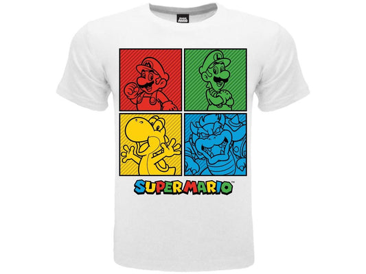 SUPER MARIO personaggi t-shirt kids